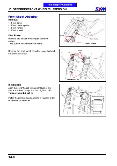 Sym Jet Euro X servicemanual - Scootergrisen