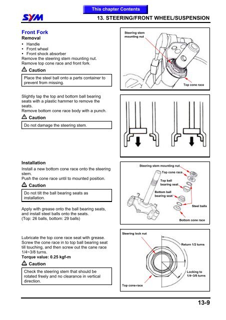 Sym Jet Euro X servicemanual - Scootergrisen