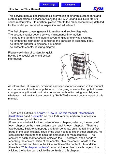 Sym Jet Euro X servicemanual - Scootergrisen