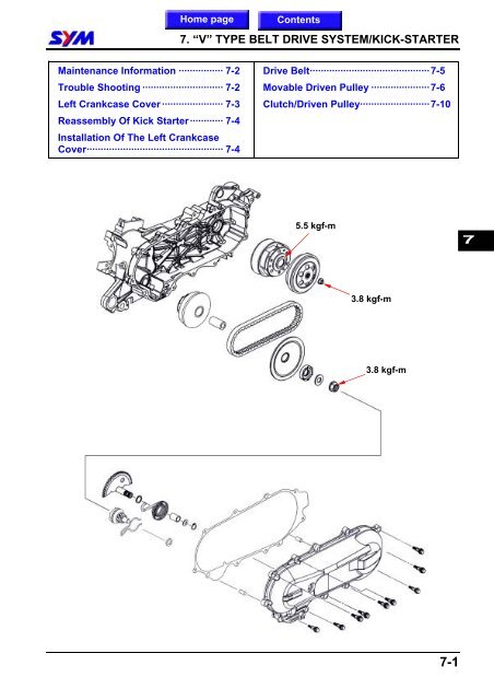 Sym Jet Euro X servicemanual - Scootergrisen