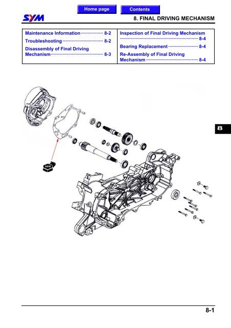 Sym Jet Euro X servicemanual - Scootergrisen