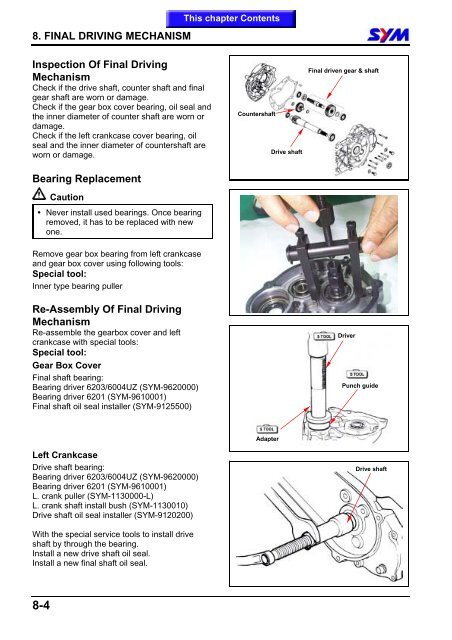 Sym Jet Euro X servicemanual - Scootergrisen