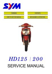 Sym HD 125/200 servicemanual - Scootergrisen