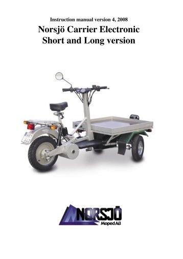 Instruction manual - Norsjö Moped AB