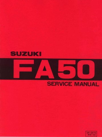 Suzuki FA50 servicemanual (english) - Scootergrisen