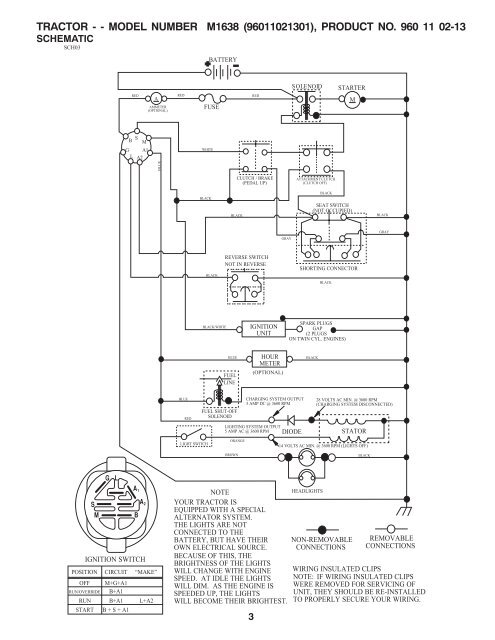 IPL, McCulloch, M1638, 96011021301, 2007-11, Tractor