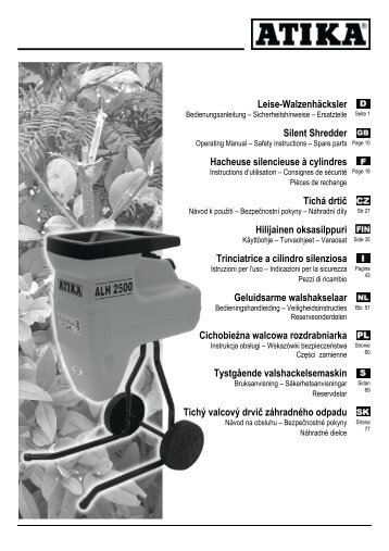 Leise-Walzenhäcksler Silent Shredder Hacheuse silencieuse à ...