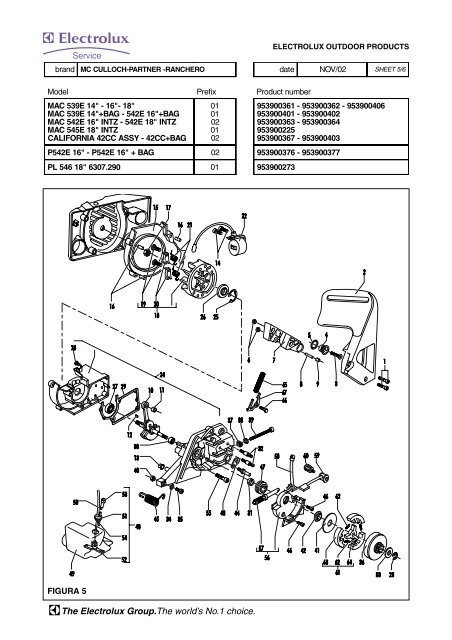 IPL, McCulloch, Mac 539 E, Mac 542 E, California, 953900361 ...