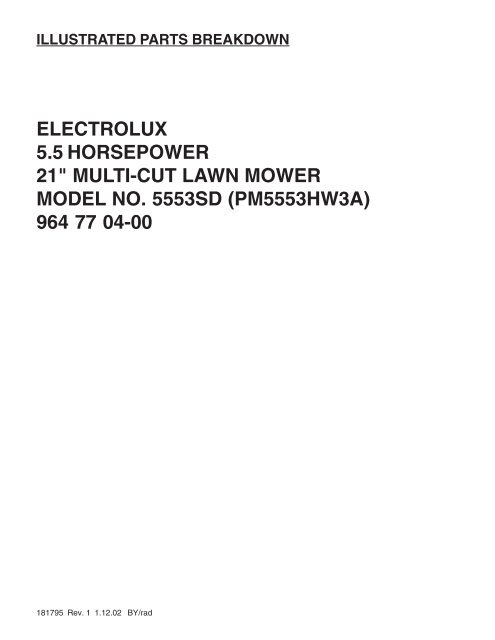 IPL, ProMac, 5553 SD, PM5553HW3A, 964770400, 2002-01, Lawn ...