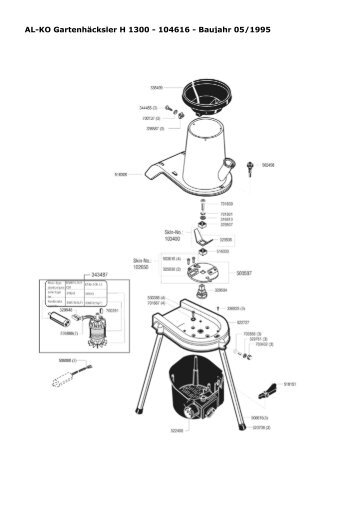 AL-KO Gartenh.cksler H 1300 104616 Baujahr 05/1995