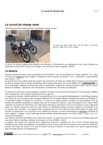 Le circuit de charge moto - Hackerschicken