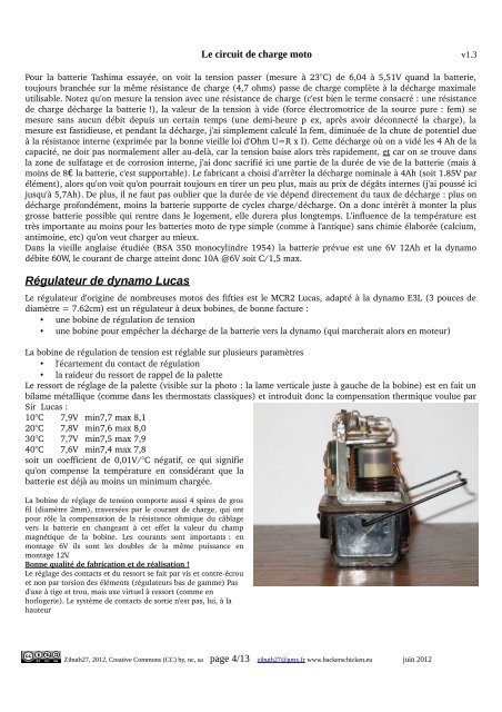 Le circuit de charge moto - Hackerschicken