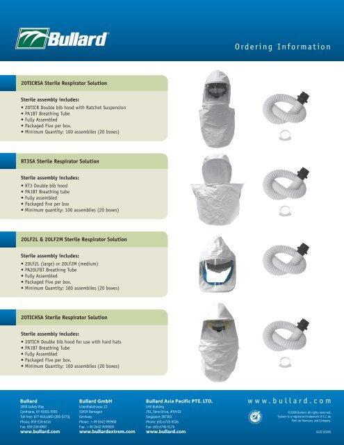 Sterile Respirator Solutions - Bullard