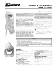 Respirador de línea de aire CC20 Manual del usuario - Bullard