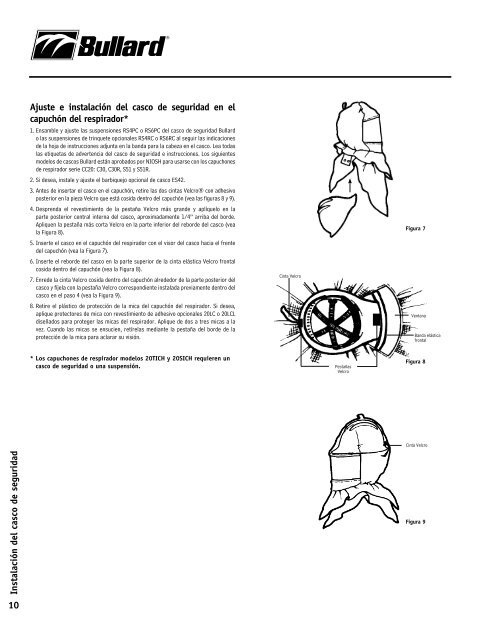 Respirador de línea de aire CC20 Manual del usuario - Bullard