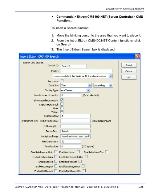 Ektron CMS400.NET Developer Reference Manual