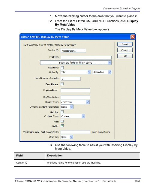 Ektron CMS400.NET Developer Reference Manual