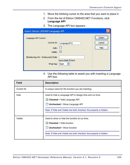 Ektron CMS400.NET Developer Reference Manual