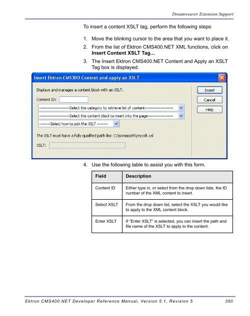 Ektron CMS400.NET Developer Reference Manual