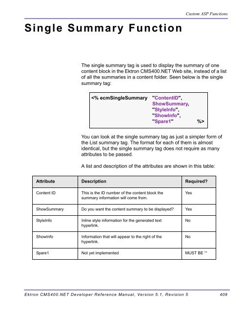 Ektron CMS400.NET Developer Reference Manual