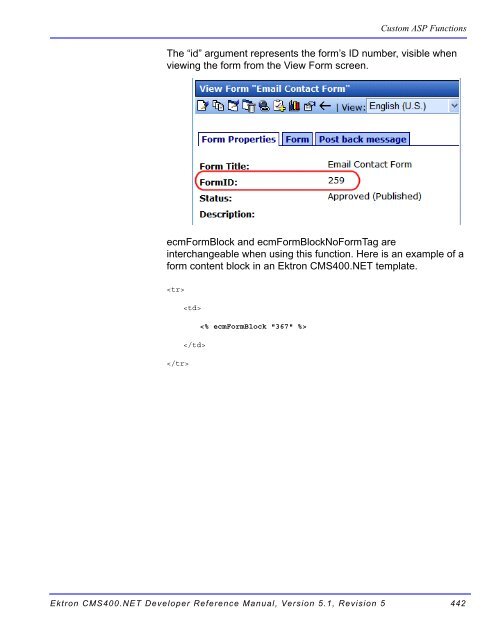 Ektron CMS400.NET Developer Reference Manual