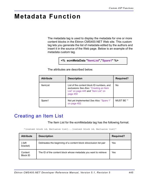 Ektron CMS400.NET Developer Reference Manual