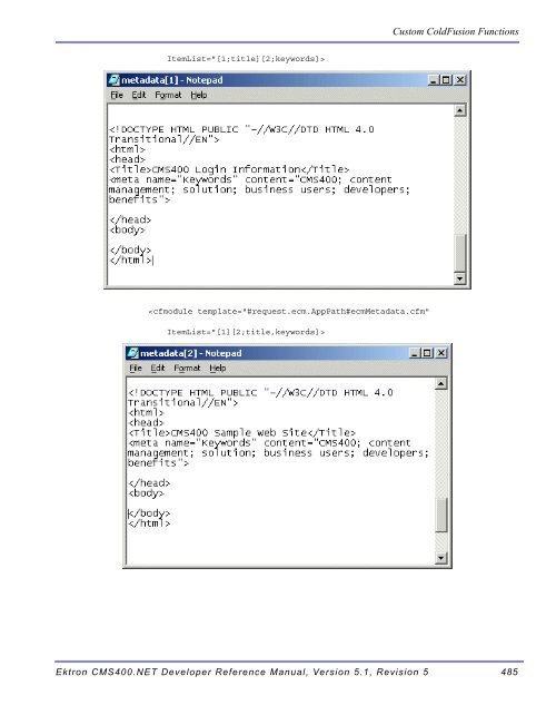 Ektron CMS400.NET Developer Reference Manual