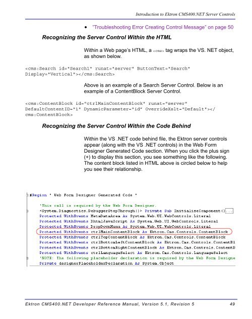 Ektron CMS400.NET Developer Reference Manual