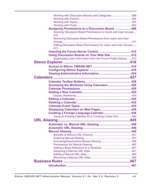 Ektron CMS400.NET Administrator Manual