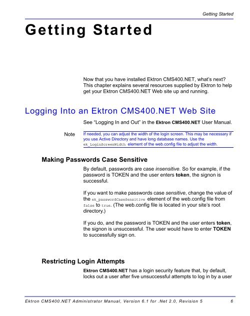 Ektron CMS400.NET Administrator Manual