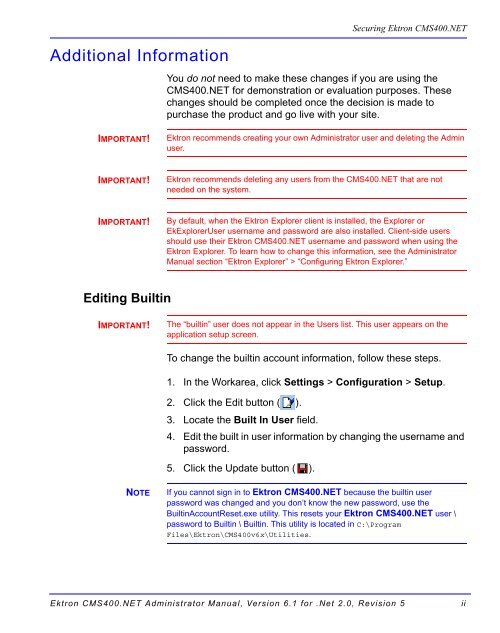 Ektron CMS400.NET Administrator Manual