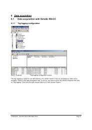 6 Data acquisition 6.1 Data acquisition with Simatic WinCC