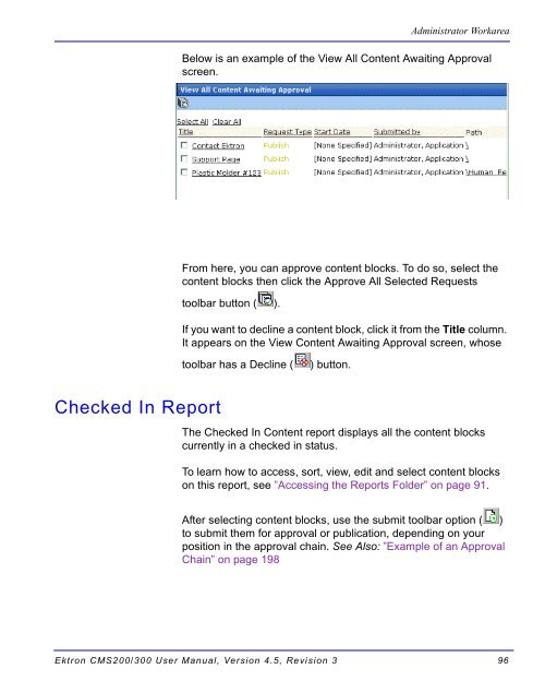 Ektron CMS200/300 User Manual