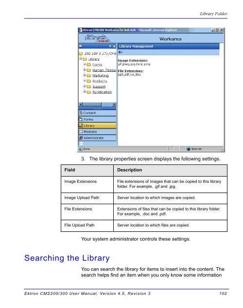 Ektron CMS200/300 User Manual