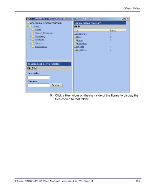 Ektron CMS200/300 User Manual