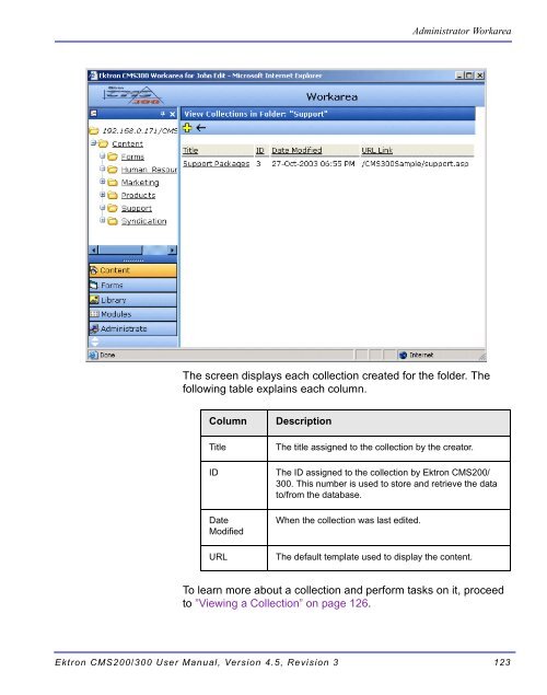 Ektron CMS200/300 User Manual