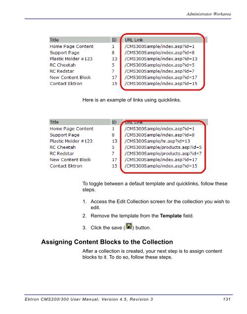 Ektron CMS200/300 User Manual