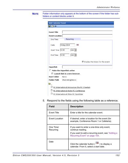 Ektron CMS200/300 User Manual