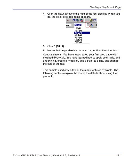 Ektron CMS200/300 User Manual