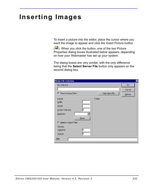 Ektron CMS200/300 User Manual