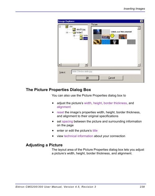 Ektron CMS200/300 User Manual