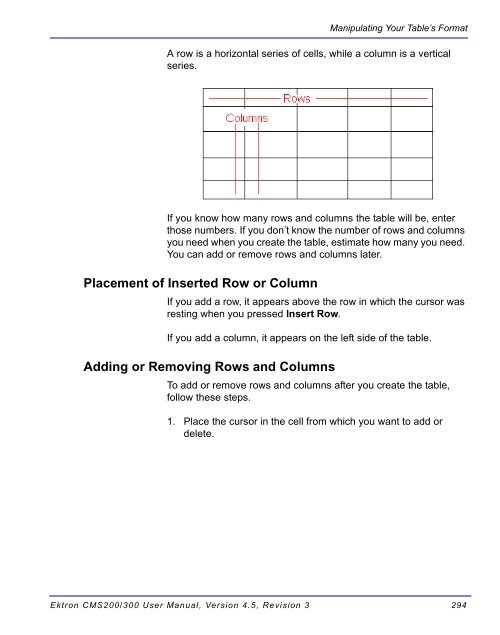 Ektron CMS200/300 User Manual