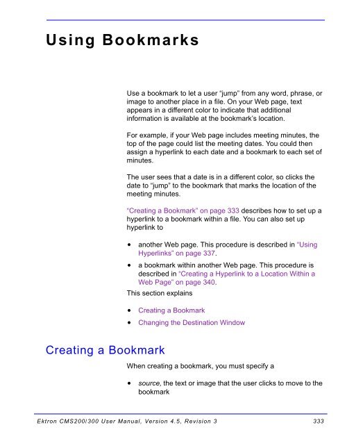 Ektron CMS200/300 User Manual