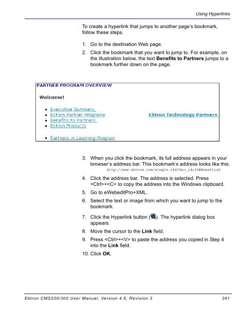 Ektron CMS200/300 User Manual