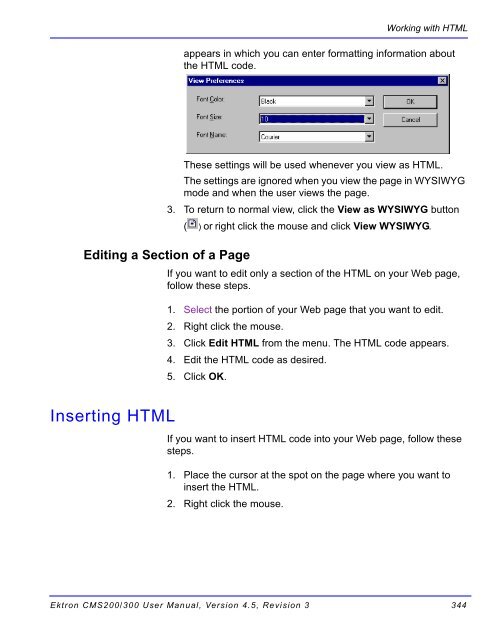 Ektron CMS200/300 User Manual