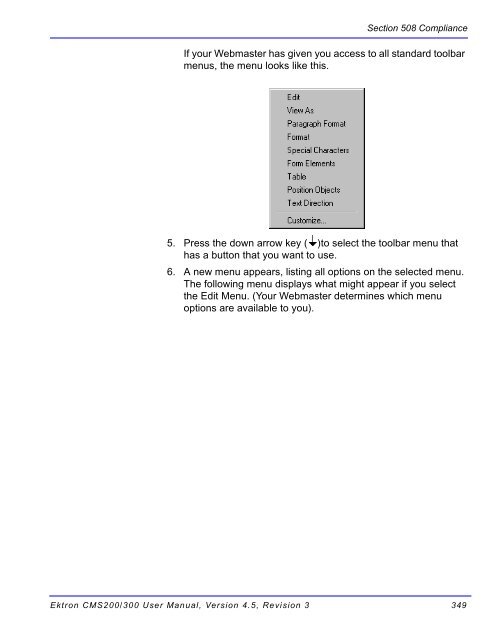 Ektron CMS200/300 User Manual