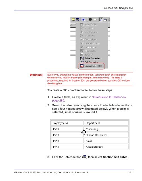 Ektron CMS200/300 User Manual