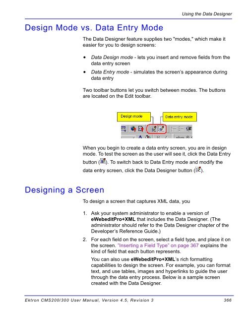 Ektron CMS200/300 User Manual