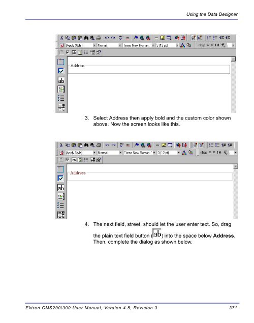 Ektron CMS200/300 User Manual