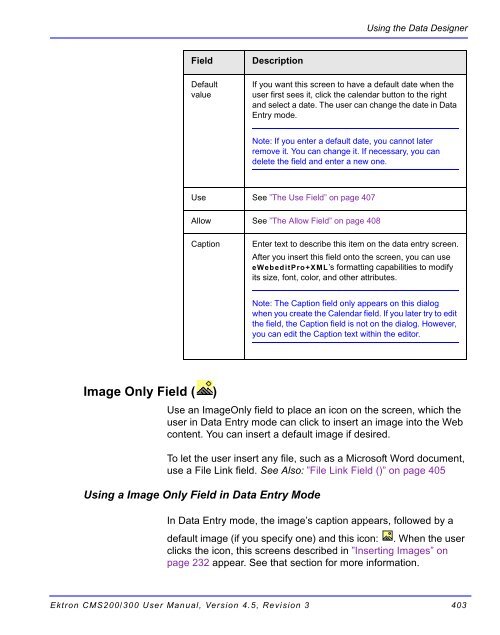 Ektron CMS200/300 User Manual